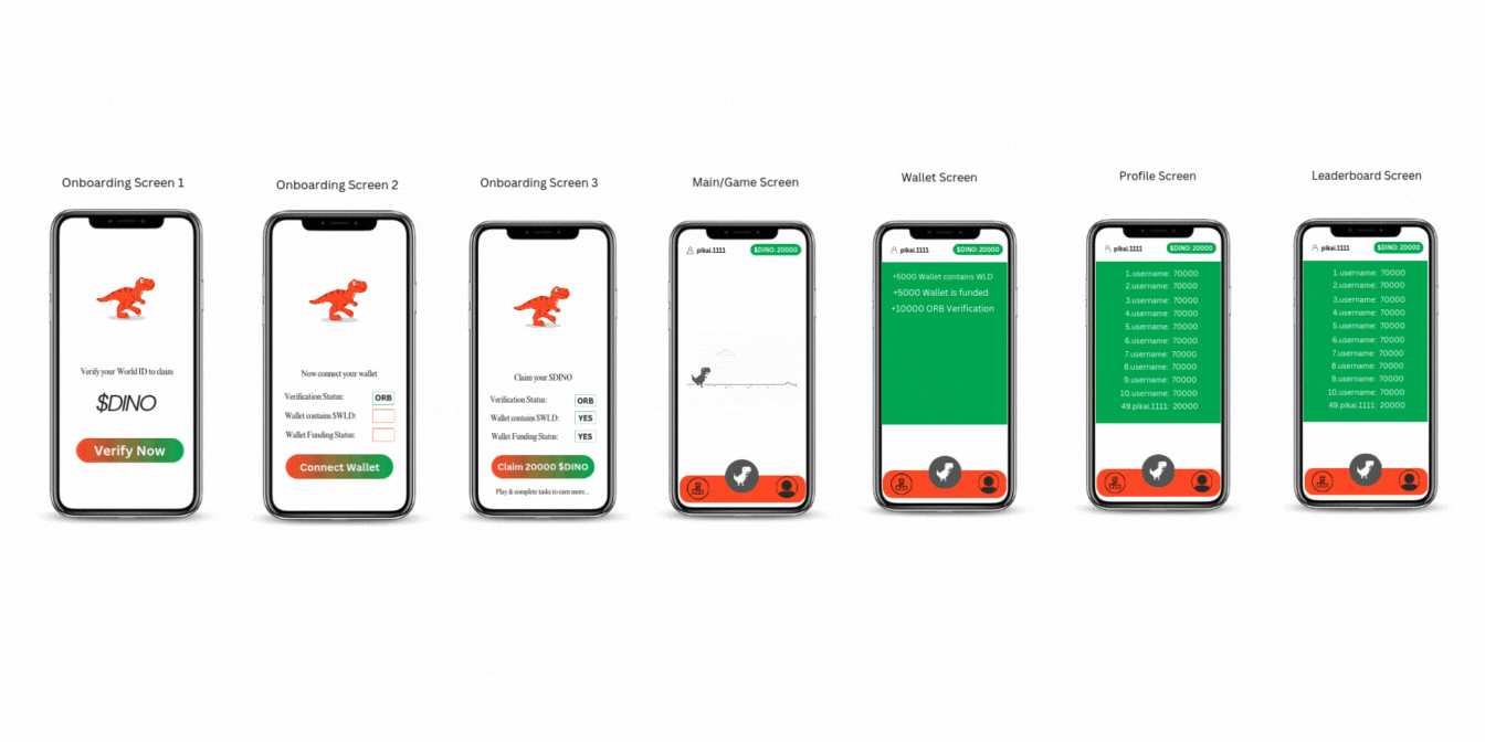 Dinosaur UI Mockup GIF
