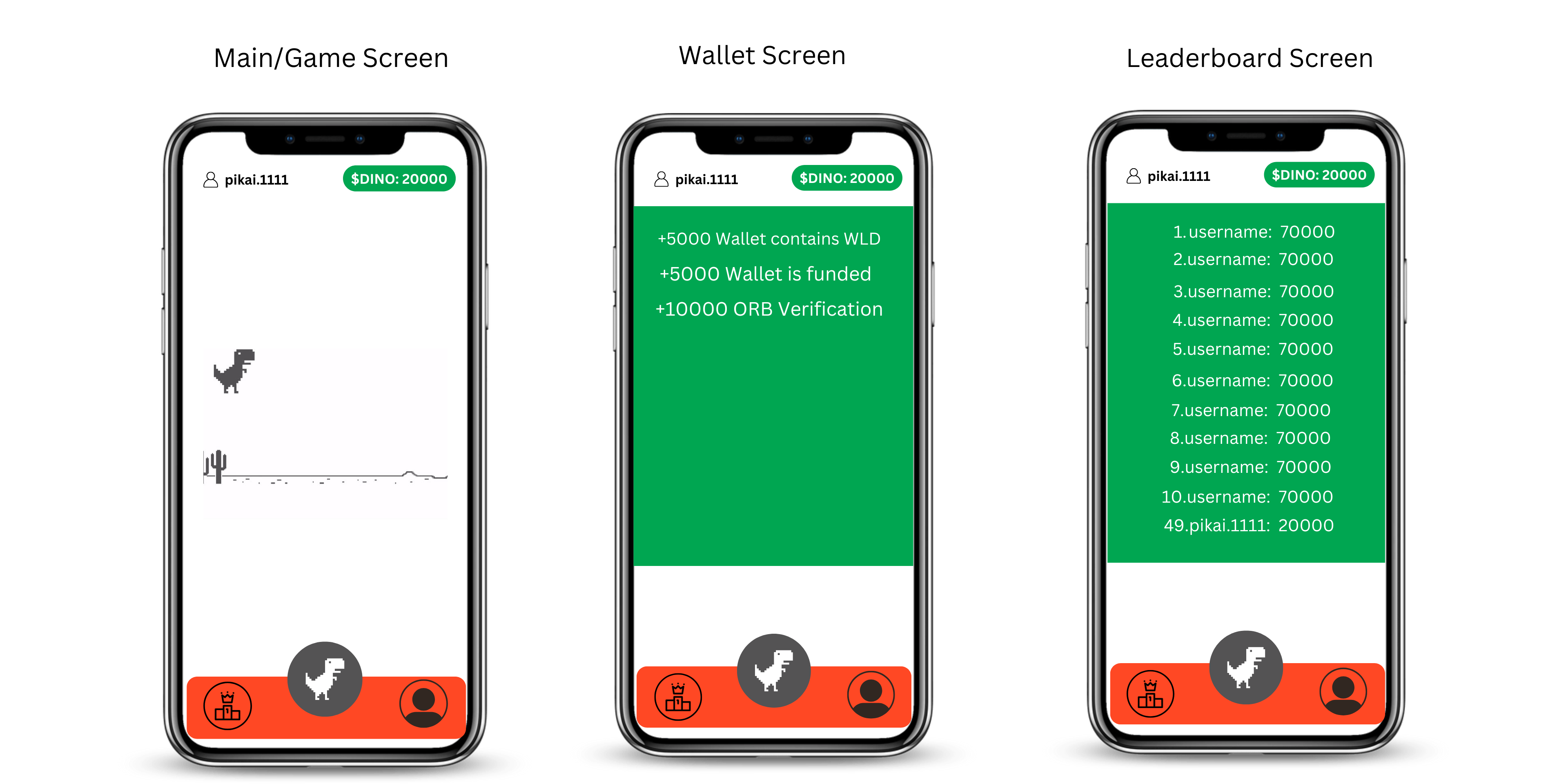 Dinosaur UI Mockup 2